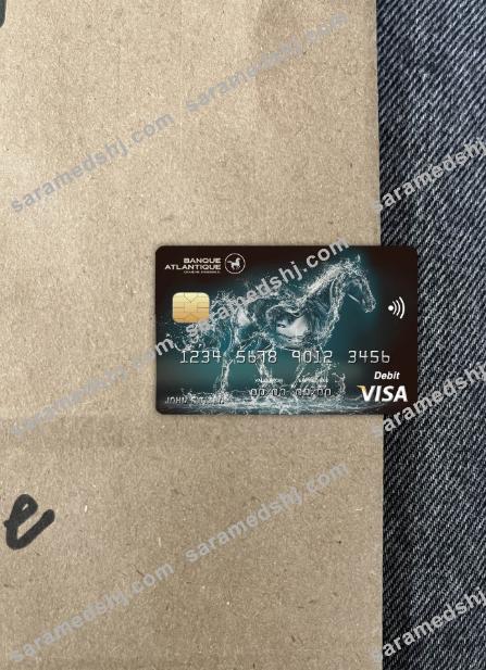 Burkina Faso Atlantique bank visa card photolook front